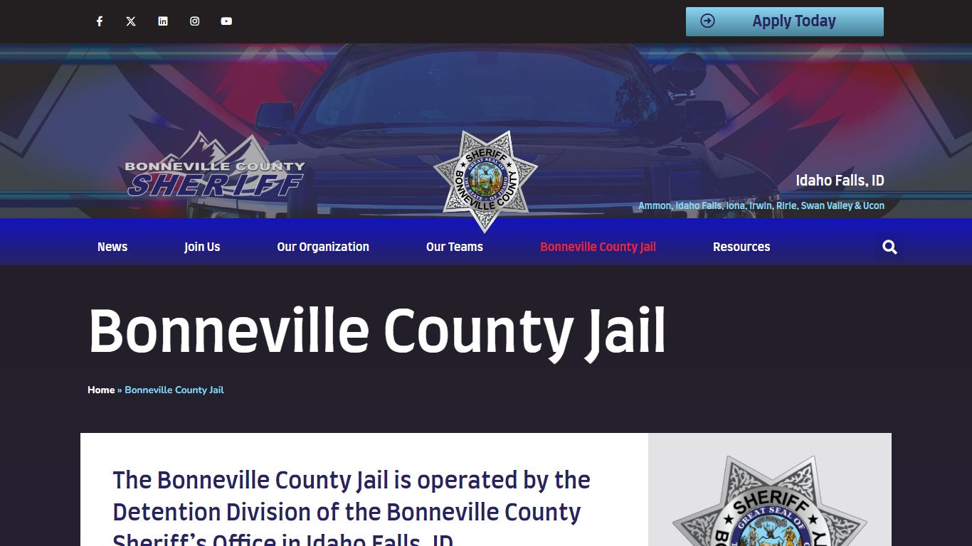 Bonneville County Jail - Bonneville County Sheriff | 208-529-1375